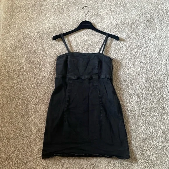 Zara Black Denim Dress - Picture 1 of 2